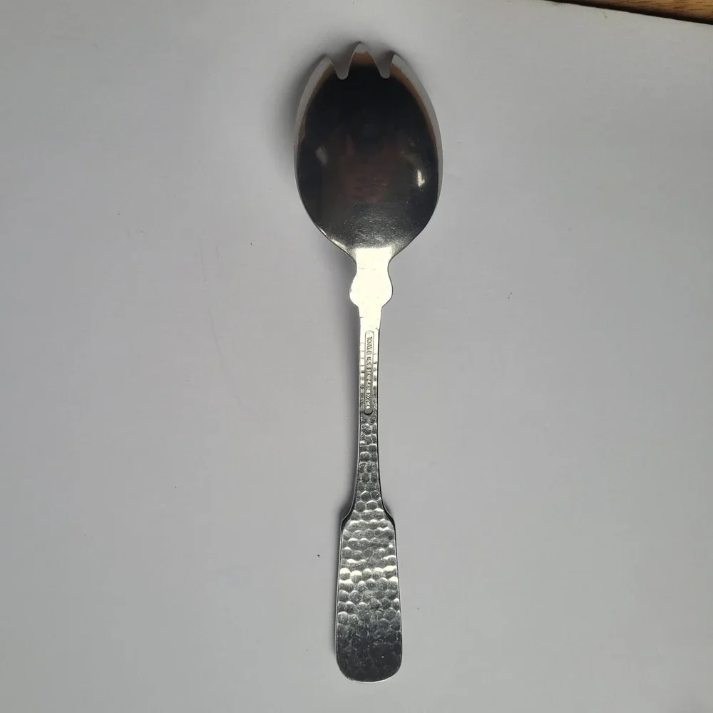 Towle 18-8 Stainless‎ Hammered Salad Fork Serving Spork